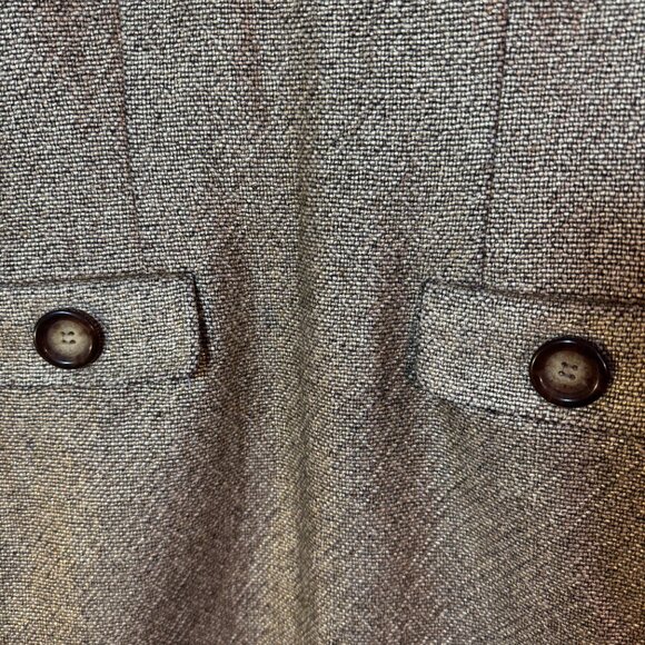 Michael Kors Womens Sheath tweed Dress Tan Metallic Pockets Short Sleeve - Sz 4 - Picture 2 of 9